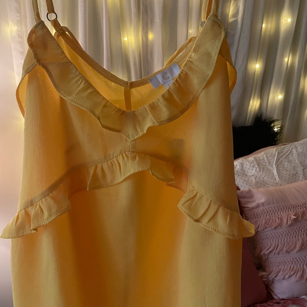 Yellow Strappy Charming Charlie Blouse